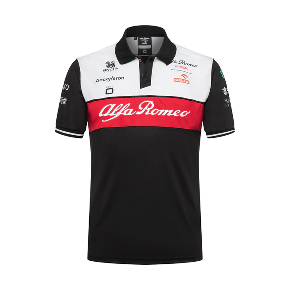 Cmc Motorsports Premium Quality Top Grade Hot Selling Alfa Romeo Racing F1 2022 Men's Team Polo Shirt-black 