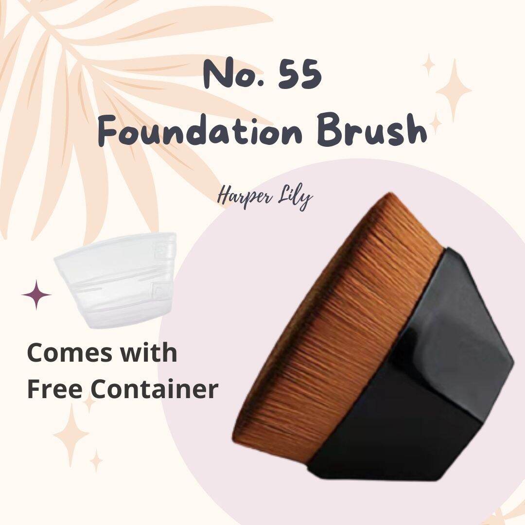[SG INSTOCK] Kabuki Brush | No. 55 Magic Foundation Brush with Container | Makeup Brush | Cream Brush | Powder Brush | Makeup Accessories | Beauty tools | Travel Makeup Kit